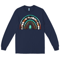Navy western rainbow Long Sleeve Tee - Jasminsmagicworld