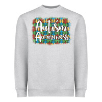 Heather Grey autism awareness puzzle background Heavyweight Sweatshirt - Artiststas