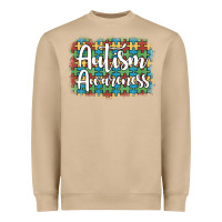 Mushroom autism awareness puzzle background Heavyweight Sweatshirt - Artiststas