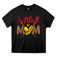 Black softball mom Heavy Core Tee - Zillion Design Studio