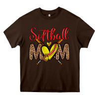 Chocolate Brown softball mom Heavy Core Tee - Zillion Design Studio