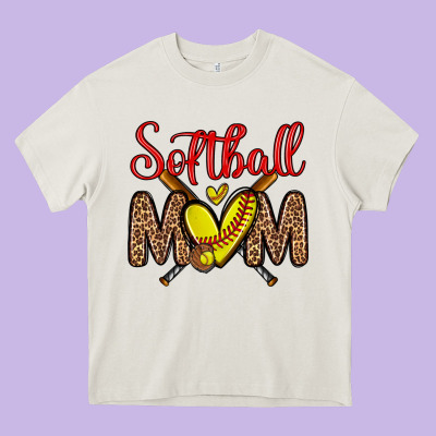 Softball Mom Heavy Core Tee Designed By Zillion Design Studio