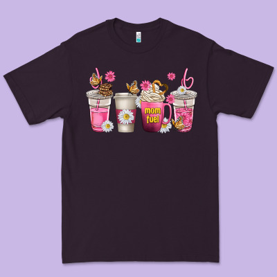 Mom Fuel Coffee Cups Premium Tee Designed By Texasbilliewilder