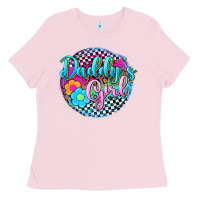 Bubblegum Pink daddy's girl Ladies Tee - Zillion Design Studio