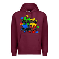 Burgundy grandma of a warrior Premium Hoodie - JahusDesignShop