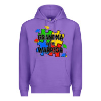 Purple grandma of a warrior Premium Hoodie - JahusDesignShop
