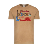 Freedom Rocks With Guitar Vintage Tee | Teevron