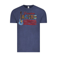 Vintage Denim freedom rocks with guitar Vintage Tee - Artiststas