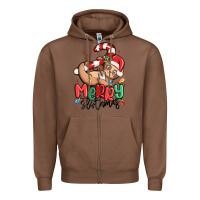 Chestnut merry slothmas Zipper Hoodie - MaliasSmallBusiness