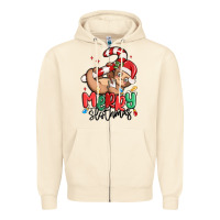 Sandshell merry slothmas Zipper Hoodie - MaliasSmallBusiness