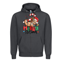 Smoke merry slothmas Zipper Hoodie - MaliasSmallBusiness