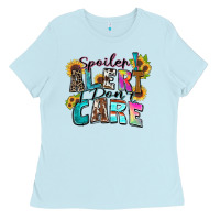 Baby Blue spoiler alert i don't care Ladies Tee - Zillion Design Studio