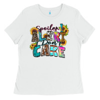 White spoiler alert i don't care Ladies Tee - Zillion Design Studio