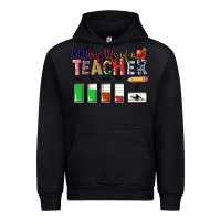Black Battery life of a Teacher Urban Hoodie - CowGirlArtShop