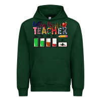 Forest Green Battery life of a Teacher Urban Hoodie - CowGirlArtShop