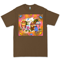 Cacao cartoon characters coffee cups Premium Tee - Zillion Design Studio