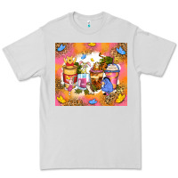 Dove Grey cartoon characters coffee cups Premium Tee - Zillion Design Studio