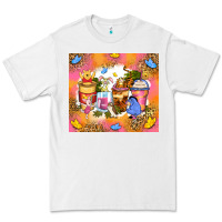 White cartoon characters coffee cups Premium Tee - Zillion Design Studio