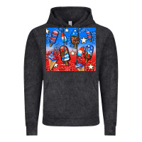 Vintage Black american popsicle and stars Vintage Hoodie - AdoDesignShop