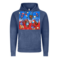Vintage Denim american popsicle and stars Vintage Hoodie - AdoDesignShop