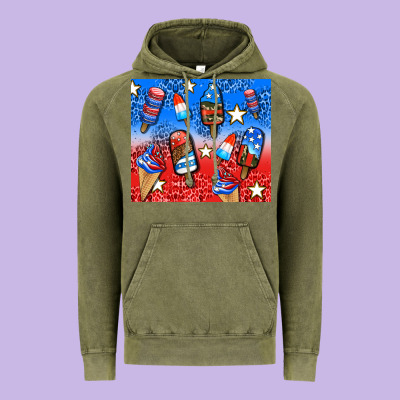 American Popsicle And Stars Vintage Hoodie Designed By Adodesignshop