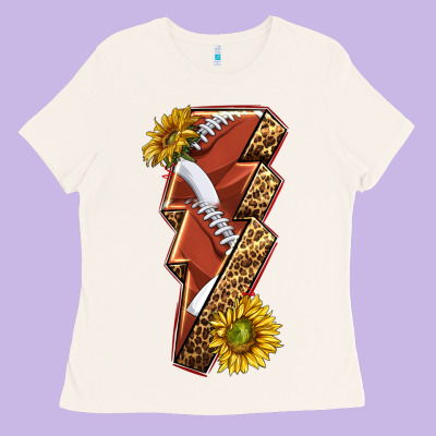 Ladies Tee sport football  lightning bolt