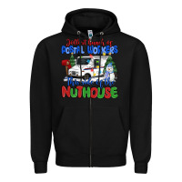 Black jolliest bunch of postal workers this side of the Zipper Hoodie - MaliasSmallBusiness