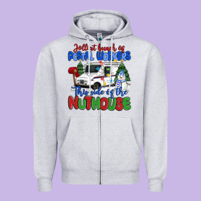 Jolliest Bunch Of Postal Workers This Side Of The Zipper Hoodie Designed By Maliassmallbusiness