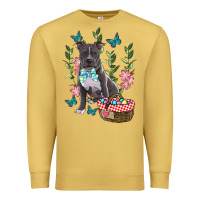 Antique Gold Easter Pitbull Premium Sweatshirt - RanaPortraitStore