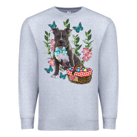 Heather Grey Easter Pitbull Premium Sweatshirt - RanaPortraitStore