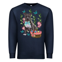 Navy Easter Pitbull Premium Sweatshirt - RanaPortraitStore