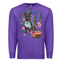 Purple Easter Pitbull Premium Sweatshirt - RanaPortraitStore