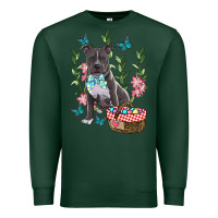 Sports Green Easter Pitbull Premium Sweatshirt - RanaPortraitStore
