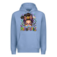 Colony Blue mardi gras principal caucasian messy bun Premium Hoodie - texasbilliewilder