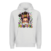 Dove Grey mardi gras principal caucasian messy bun Premium Hoodie - texasbilliewilder
