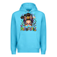 Ocean Blue mardi gras principal caucasian messy bun Premium Hoodie - texasbilliewilder