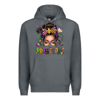 Rock mardi gras principal caucasian messy bun Premium Hoodie - texasbilliewilder