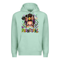Seafoam mardi gras principal caucasian messy bun Premium Hoodie - texasbilliewilder