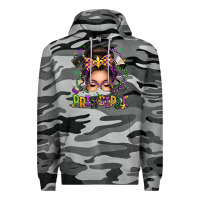 Slate Camo mardi gras principal caucasian messy bun Premium Hoodie - texasbilliewilder