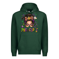 Sports Green mardi gras principal caucasian messy bun Premium Hoodie - texasbilliewilder