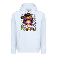White mardi gras principal caucasian messy bun Premium Hoodie - texasbilliewilder