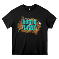 Black rodeo time  with leopard and cowhide Heavy Core Tee - Artiststas