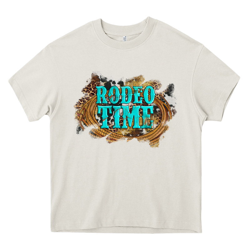 Rodeo Time  With Leopard And Cowhide Heavy Core Tee by Artiststas | Teevron