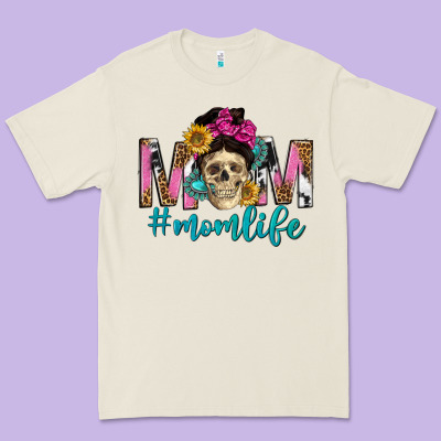 Mom Life With Skull Premium Tee Designed By Texasbilliewilder