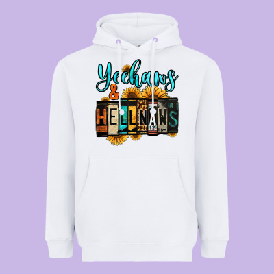 Yeehaws And Hellnaws Heavyweight Hoodie Designed By Jasminsmagicworld