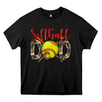 Black softball dad Heavy Core Tee - Zillion Design Studio