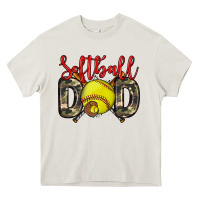 Cream softball dad Heavy Core Tee - Zillion Design Studio