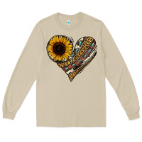 Mushroom western sunflower leopard cowhide heart Long Sleeve Tee - Jasminsmagicworld