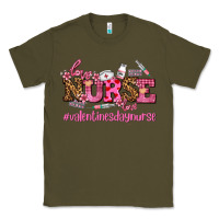 Army Green nurse with valentines day element Classic Tee - AdoDesignShop