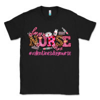 Black nurse with valentines day element Classic Tee - AdoDesignShop
